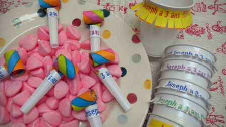 vaisselle anniversaire