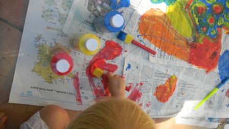 peinture papier journal