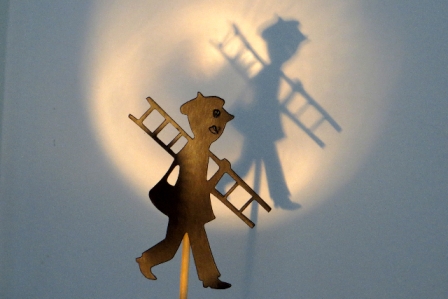 ombre lampe de poche