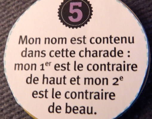 charade pour chasse au trésor