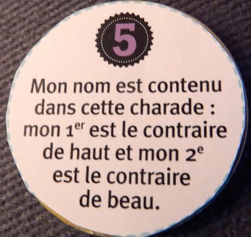 charade pour chasse au trésor