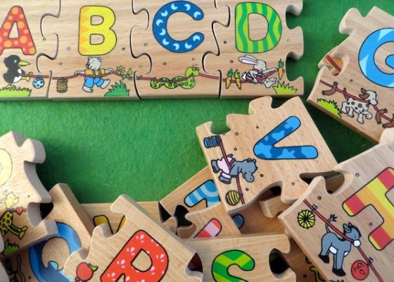 puzzle lettres bois