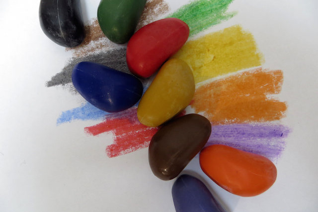crayons rocks