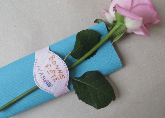 serviette fête des mères